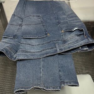 Denim Skirt with Pockets